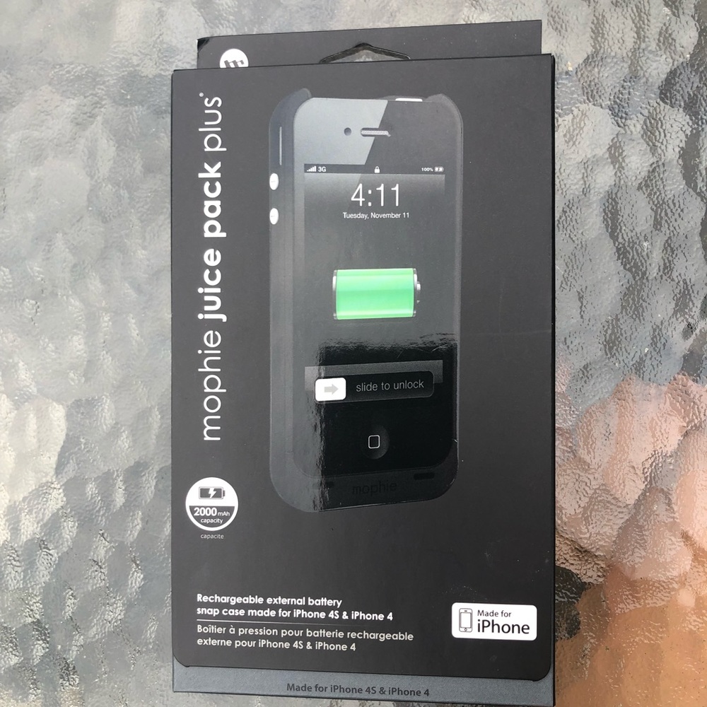 Mophie juice pack plus 2000mAh (iPhone 4s & 4)